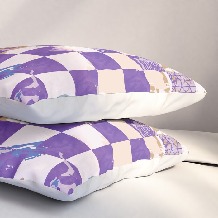 Grid of artistic strokes L Pillow Sham Gallery Image 3