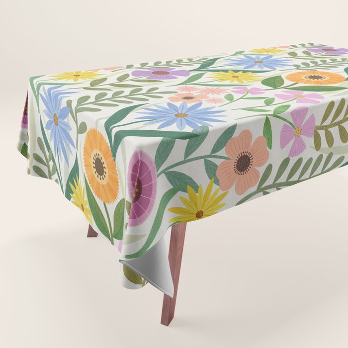 Wildflower Garden - Light Tablecloth Gallery Image 1