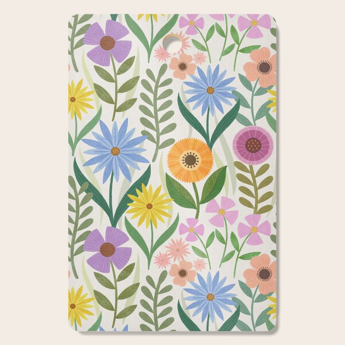 Wildflower Garden - Light Cutting Board Gallery Image 1