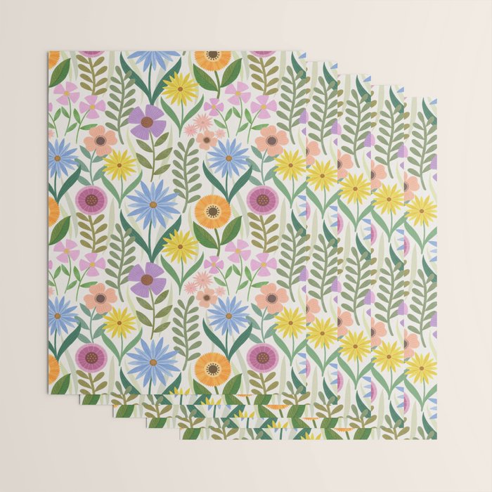 Wildflower Garden - Light Wrapping Paper Gallery Image 3