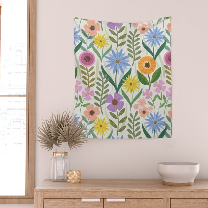 Wildflower Garden - Light Wall Tapestry Gallery Image 2