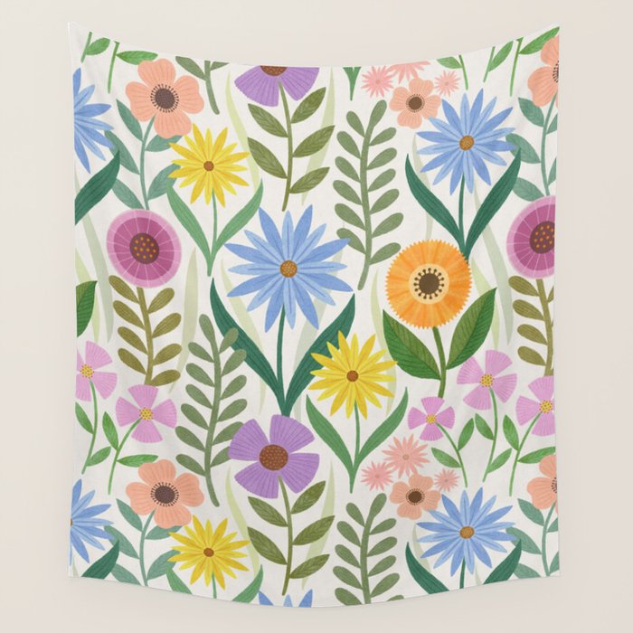 Wildflower Garden - Light Wall Tapestry Gallery Image 4