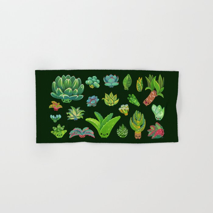 Baby succulent 1 - dark Bath Towel Gallery Image 1