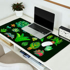 Baby succulent 1 - dark Desk Mat Gallery Image 2