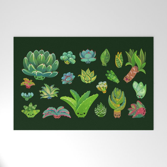Baby succulent 1 - dark Welcome Mat Gallery Image 1