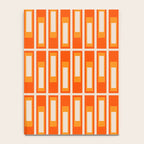 Mid Century Modern Geometric Lexington Ave Pattern in 70s Orange and Cream Beige Notebook Gallery Image 4