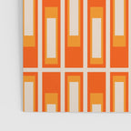 Mid Century Modern Geometric Lexington Ave Pattern in 70s Orange and Cream Beige Poster Gallery Image 3