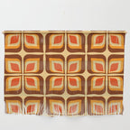 Retro Mid Century Modern Floral Pattern 721 Autumn Wall Hanging Gallery Image 1