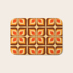 Retro Mid Century Modern Floral Pattern 721 Autumn Bath Mat Gallery Image 1