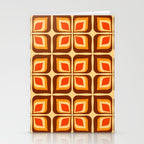 Retro Mid Century Modern Floral Pattern 721 Autumn Stationery Card Gallery Image 2