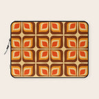 Retro Mid Century Modern Floral Pattern 721 Autumn Laptop Sleeve Gallery Image 1