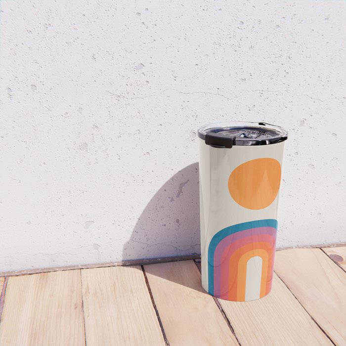 Vintage California Sun: Arches Travel Mug Gallery Image 4
