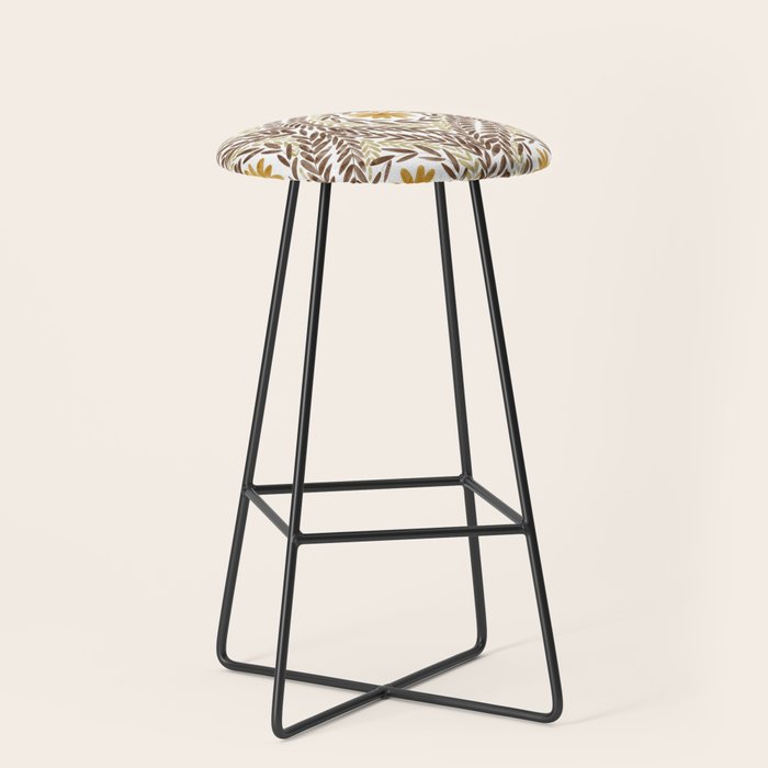 Golden Daisy Swirl Stool Gallery Image 1