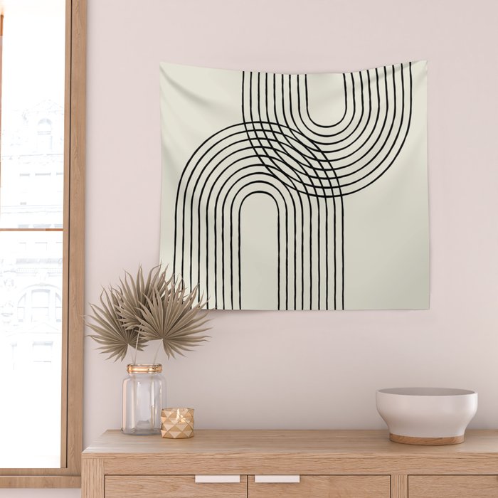 Arch duo 2 Mid century modern Wall Tapestry Gallery Image 2