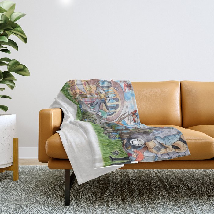 Miyazaki Tribute Throw Blanket Gallery Image 1