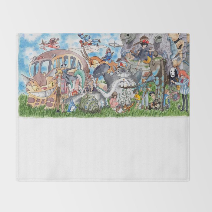 Miyazaki Tribute Throw Blanket Gallery Image 2