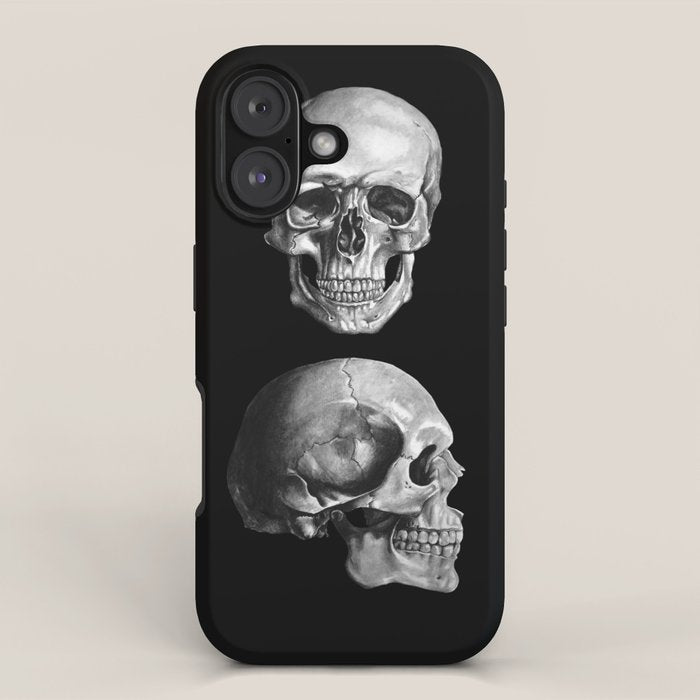 Skull Anatomy - Dark Version iPhone Case Gallery Image 1