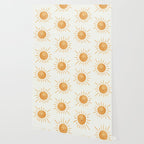 Peace Sun Face, Calm Happy Sunshine Watercolor Wallpaper Gallery Image 2