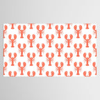 Red lobster sea food animal cartoon pattern Tablecloth Gallery Image 2