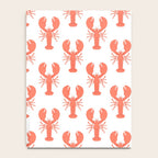 Red lobster sea food animal cartoon pattern Notebook Gallery Image 4
