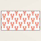 Red lobster sea food animal cartoon pattern Desk Mat Gallery Image 3