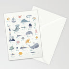Ocean sea life alphabet  Stationery Card Gallery Image 2