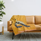 Asai Kiyoshi Japanese Woodblock Siamese Cat Midcounty Modern Art Throw Blanket Gallery Image 1