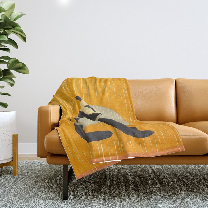 Asai Kiyoshi Japanese Woodblock Siamese Cat Midcounty Modern Art Throw Blanket Gallery Image 1