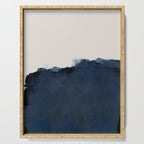 Abstract, blue, beige, indigo Serving Tray Gallery Image 1