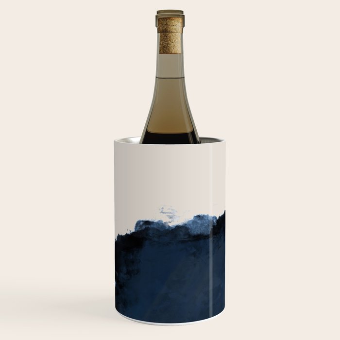 Abstract, blue, beige, indigo Wine Chiller Gallery Image 2