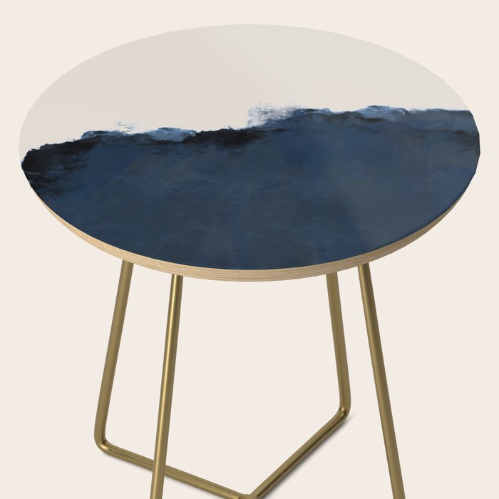 Abstract, blue, beige, indigo Side Table Gallery Image 2