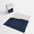Abstract, blue, beige, indigo Jigsaw Puzzle Gallery Image 2