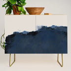 Abstract, blue, beige, indigo Credenza Gallery Image 1