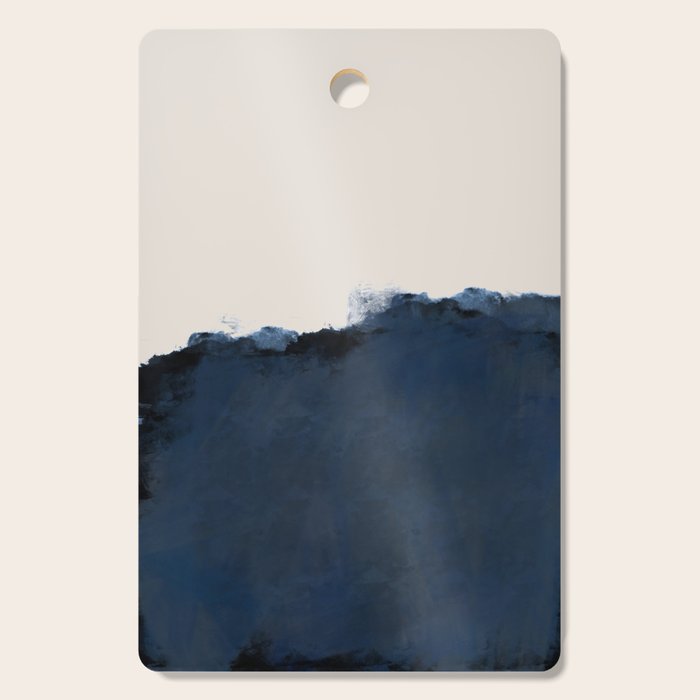 Abstract, blue, beige, indigo Cutting Board Gallery Image 1