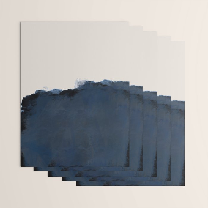 Abstract, blue, beige, indigo Wrapping Paper Gallery Image 3