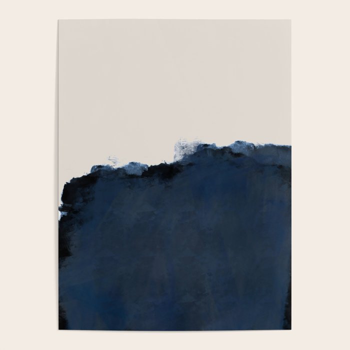 Abstract, blue, beige, indigo Poster Gallery Image 4