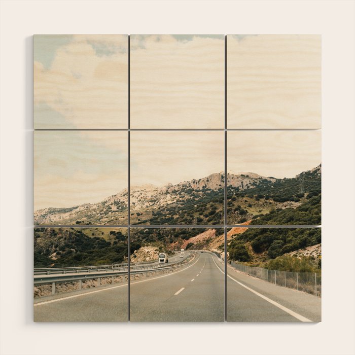 The road to Granada | Spain fine art travel photography | Roadtrip art Wood Wall Art Gallery Image 1