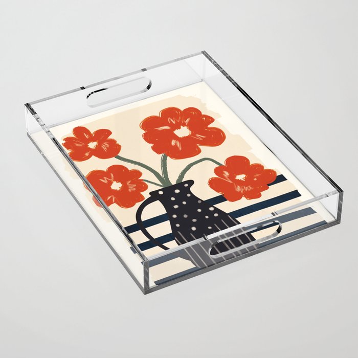 Modern Botanicals No 5 Acrylic Tray Gallery Image 1
