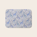 Blue Giraffe Pattern Bath Mat Gallery Image 1