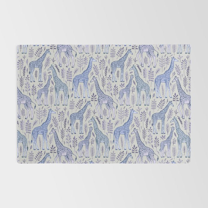 Blue Giraffe Pattern Rug Gallery Image 2