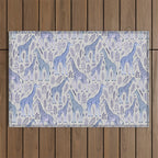 Blue Giraffe Pattern Outdoor Rug Gallery Image 1