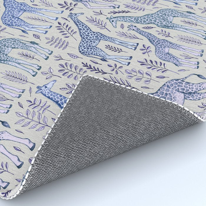 Blue Giraffe Pattern Rug Gallery Image 4