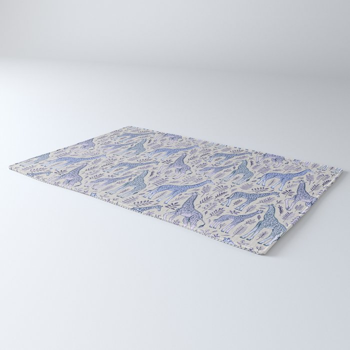 Blue Giraffe Pattern Rug Gallery Image 3