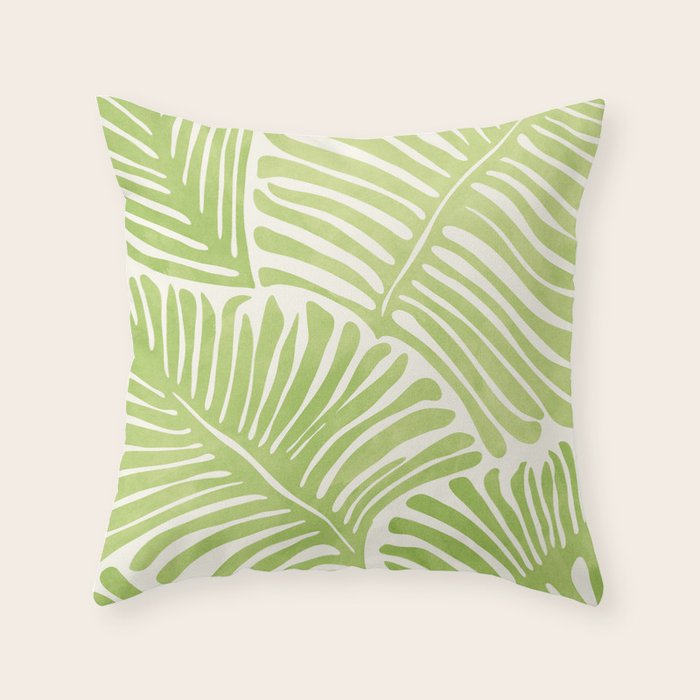 Bohemian Fern Throw Pillow Gallery Image 6