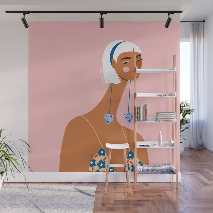Cheetah Earrings Wall Mural Gallery Image 1