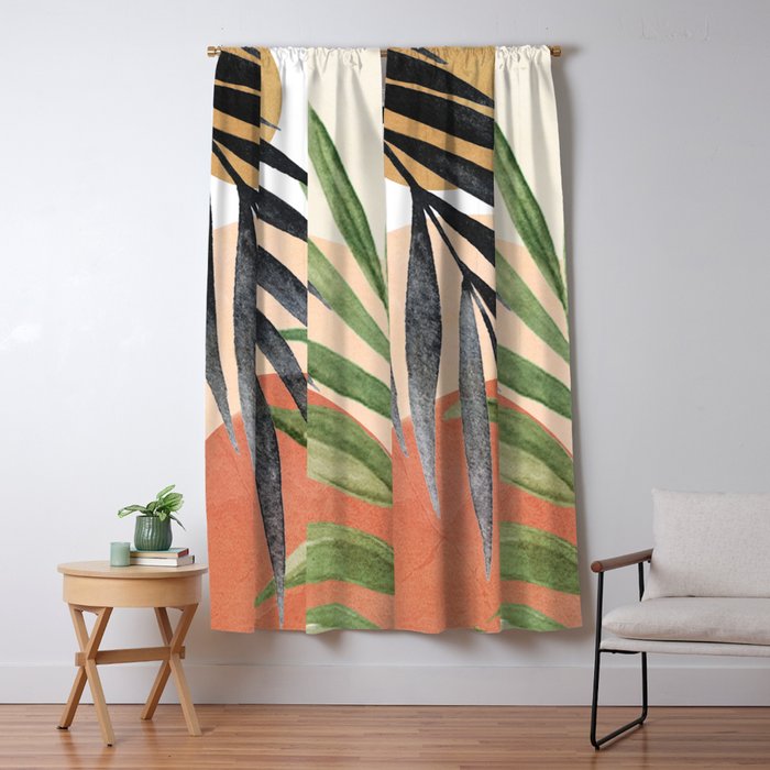 Abstract Tropical Art VI Window Curtain Gallery Image 5