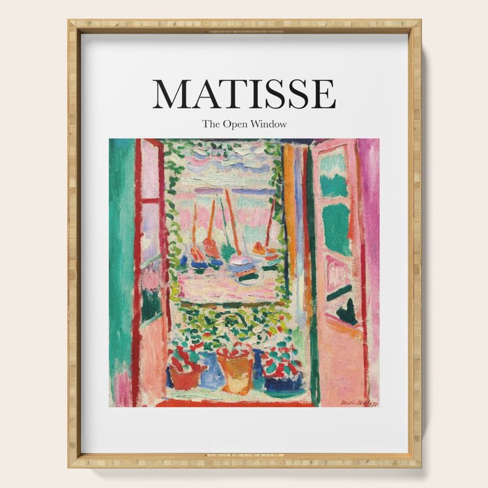 The Open Window by Henri Matisse - Artwork Design Serving Tray Gallery Image 1