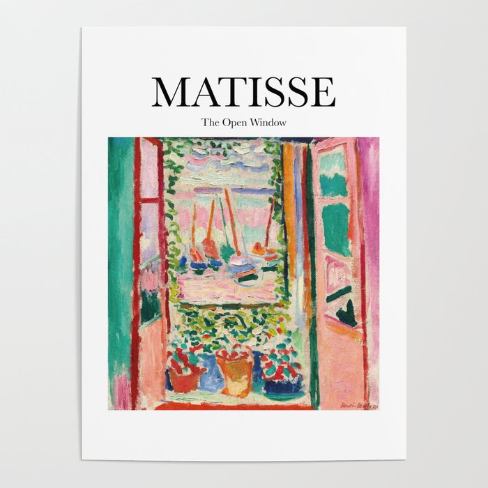 The Open Window by Henri Matisse - Artwork Design Poster