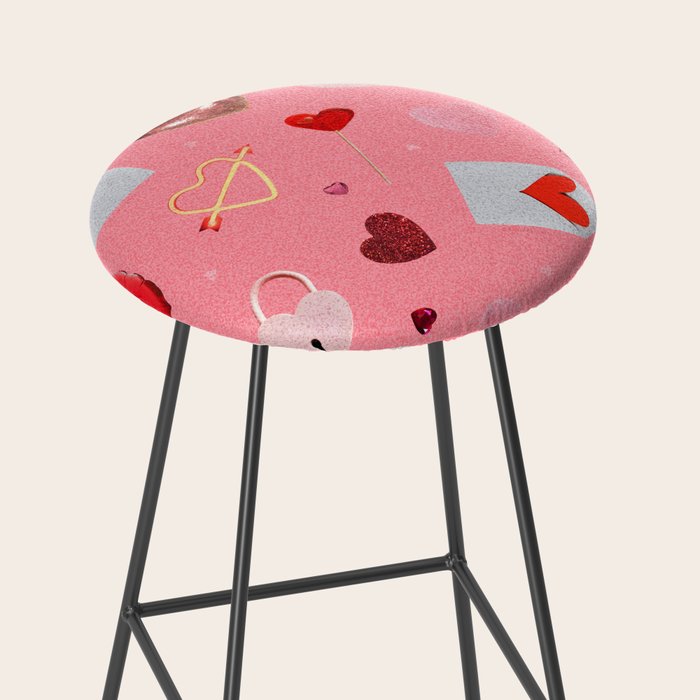 Valentine Collage Print Stool Gallery Image 2