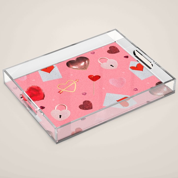 Valentine Collage Print Acrylic Tray Gallery Image 1